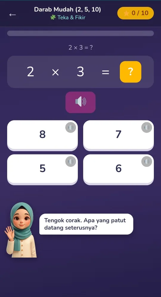 Kuiz matematik darab dalam Starly Kids