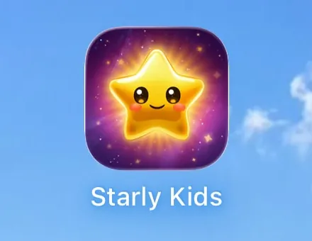 Ikon Starly Kids pada skrin utama iPhone